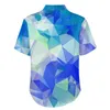 Men's Casual Shirts Abstract Geometry Northern Lights Print Beach Shirt Hawaiian Fashion Blouses Male Graphic Plus Size