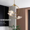 Modern Golden Pendant Lamps American Romantic Glass Chandelier Pendant Lights Fixture European Luxury Art Lustre Restaurant Home Indoor Lighting Decoration