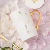 Mugs 420ml Ceramic Coffee Constellation Theme Star Drill Mug Exquisite Gift Box With Lid And Spoon Tea Cup For Friends