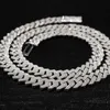 Försäljning 925 Silver Moissanite Cuban Chain Moissanite Diamond Hip Hop Necklace