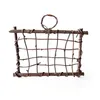 Dekorativa blommor 1 PC Rustic Style Air Plant Frame Holder Rattan Tillandsia Wood Wall Planter för heminredning