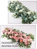 Andra evenemangsfestleveranser 50100 cm DIY Bröllop Artificial Rose Flower Row Wall Arrangement Supplies Wedding Iron Arch Backdrop T Stage Decoration 230608