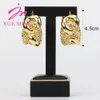 Bröllopsmycken uppsättningar Dubai Gold Color Earrings for Women Plated Hoop för brud Design Weddings Trend Lady Hook Jewellery 230608