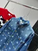 Den senaste våren och höstens designerjacka Fashion Polka Dot Print Design Europeisk storlek Blue Jean Jacket Luxury Brand Mens Handsome Shirt Jacket