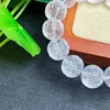 Strand Natural Clear Quartz Mosaic Bead Bracelet Handmade Crystal Jewelry Stretch Bangle Crianças Presente de Aniversário 1pcs