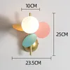 Vägglampor nordisk stil multicolor konstträd ljus kreativ designer salong barn sovrum sovrum café dekoration sconce belysning