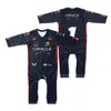 Rompertjes Racing Concurrentie Outdoor Extreme Sporten Rood Dier Team Bull Baby Jumpsuit 3-24M Winnaar Fans Bebe Creeper 230608