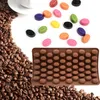 55 trous Silicone 3D grain de café chocolat moule antiadhésif Fondant gâteau décor cuisine moule de cuisson