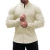 Hommes chemises décontractées chemise blanche à manches longues affaires professionnel travail col vêtements costume bouton hauts grande taille S-5XL mâle