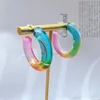 Boucles d'oreilles créoles UJBOX vente en gros en vrac Multistyle dégradé de couleur gros acrylique pour les femmes