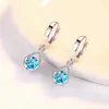 Stud Earrings 2023 Temperament Mid-length Angel Tears Cupronickel Silver-Plated Water Drop Zircon Jewelry