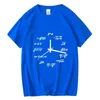 T-shirt da uomo XINYI T-shirt da uomo 100% cotone casual divertente orologio matematico Stampa t-shirt o-collo allentata estiva per uomo t-shirt manica corta top maschile 230608