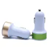 Dual USB Ports 2.1A + 1A Metal Car Charger Micro USB Car Plug USB Adapter