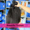 Volumes de cabelo Kinky Straight Bundles Weave Gross Yaki Human With Closure Brazilian 4 Extensions 230609
