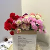 Dekoracyjne kwiaty 1 bukiet romantyczny sztuczny karnacja kwiat długi łodyg fałszywy walentynki darem darem dom ślubny dom