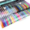 Bollpoint pennor 48 Color Gel Set Childrens Glitter Marker Pen Diy Po Album Highlight Pastel Hand Account Cute Stationary Supplies 230608