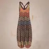 Kvinnors jumpsuits rompers vintage etnisk stil s4xl kvinnor casual blommig lös boho ärmlös tryck strappy jumpsuit 230609