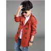 Tench coats Boy Trench Coat Boys Outerwear Kids Windbreaker Cool Children Long Patter Manteau Enfant Garcon 230608