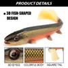 Betar lockar snurpoler skuggning bete gädda fiske lockar 14 cm18 cm fyrkantig paddel svans realistiskt mjukt plastgummi med stinger rig bas zander 230608