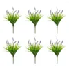 Dekorativa blommor 6st chic artificiell lavendelplastimitation Växter Ljusa färgvägar Verka Faux Spring Grass Scene Layout