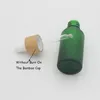 2021 10 15ml 20 30ml Frosted Green Glass Dropper Bottle with Bamboo Lid Cap Essential Oil Glass Bottle8876