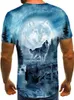 T-shirt da uomo Camicie lupo per uomo Donna Stampa 3D Moda casual Lupi Animale Unisex Nuova maglietta a maniche corte