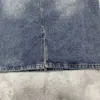 Designer-Rock, maßgeschneidert, sexy, mittellange Röcke, mit Buchstaben verziert, hoch taillierter Denim-Halbkleid, Stoffstruktur, hervorragend, mit abnehmbarem Gürtel, Denim-Rock