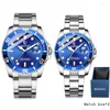 Wristwatches Couple Watches Pair Men And Women With Box Stainless Steel Quartz For Lovers 2023 Watch GiftWristwatches