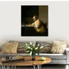 Handcrafted Wall Art Canvas A Lady Writing A Letter Johannes Painting Classical Artwork Luxury Hotels