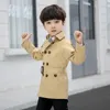 Tench Coats Spring Boys Coat Fashion عالي الجودة أزياء مزدوجة الصلبة الصلبة الصلبة أطفال الخندق جاكيت الأطفال 230608