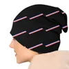 ベレットフランスフラッグストライプスカリービーニーキャップストリートウェア冬の温かい男性女性編み帽子ユニセックスアダルトボンネット