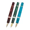 Stylos plume Hongdian N1S stylo plume piston calligraphie acrylique exquis bureau d'affaires étudiant stylos rétro 05mm EF plume BLEU ROUGE 230608
