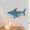 Naklejki ścienne 3D Vivid Shark Naklejki na ścianie łazienki Dekoracja domu Fierce Animals Mural Dekal Home Dekoracja Akcesoria Tapety Estetyka 230608