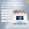 7 en 1 80K RF Cavitation sous vide amincissant la machine machine de cavitation lipo 30khz perdre du poids S forme Portable perte de poids Machine