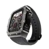 voor Apple Watch Series 8 7 6 5 4 SE Legering AP MOD Kit Armor Beschermhoes Band Strap Cover 44mm 45mm