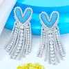 Dangle Earrings Kellybola Luxury Cute Heart Tassel For Gorgeous Fashion Women Bridal Earring Aretes De Mujer Modernos Gift 2023