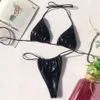 Vrouwen Badmode stijl voorverwarmen Europa en Amerika pu lederen bikini sexy dames split badpak vijf kleuren YY-5 230608