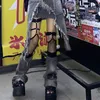 Femmes chaussettes Punk Goth jarretelle résille femmes bonneterie Harajuku sur le genou bas été évider Sexy cuisse haute