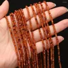 Pärlor som säljer produkt natursten semi-ädelfacetterad orange granatäpple pärla gör diy halsband armband storlek 3x2mm