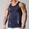 Designer men's T-shirt fitness vest male fitness breathable slim sports trend summer cotton sleeveless vest