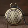 Taschenuhren Bronze Steampunk mechanische Uhr für Männer und Frauen klassische seitlich offene römische digitale Schmuck