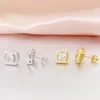 Pass Diamond Tester Edlen Schmuck 925 Silber Ohrringe VVS Moissanit Ohrstecker für Männer Frauen Schönes Geschenk