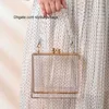 Omuz Çantaları Şeffaf Lüks Tasarımcı Çanta Gelin Açık debriyaj çantası benzersiz şekilli parti akşam çantaları akrilik crossbody kadın çantası 2023