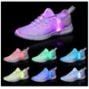 Athletic Outdoor Size 2547 Summer LED Fiber Optic Shoes For Girls Boys Män kvinnor USB Laddar Glödande Sneakers Man Light Up 230608