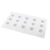 Strumenti di cottura Stampi in silicone 3D Mini tartufo 15 fori Stampi a forma di palla tonda Stampo per dolci Per dessert Muffin Brownie Budino Gelatina