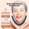 Ansiktsvårdsenheter EMS Microcourrent Lifting Device Double Chin V Formlyft Bälte Högfrekvens Vibration Massager Skinföryngring 230608