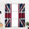 Cortinas de cortina bandeira britânica divisão Inglaterra independência sala de estar banheiro cozinha quarto decoração crianças painéis com ilhós janela