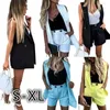 Women's Tracksuits Two Pieces Sets For Women Casual Suits Solid Sleeveless Vest Blazers Jackets Tops And Wide Leg High Waist Shorts