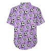 Men's Casual Shirts Soccer Ball Goal Purple Beach Shirt Hawaiian Y2K Blouses Male Graphic Big Size