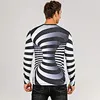 Herren-3D-T-Shirt für Herren, grafischer Sommerdruck, langärmelig, cool, lustig, schwarze T-Shirts für Herren und Jungen, trendige Streetwear, lässig, stilvoll